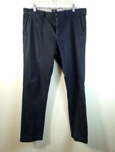 J.CREW Dress Pants Mens Size 34 Navy/Black Cotton Belt Loops Pull On Stretch - £19.68 GBP