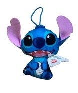 Disney Lilo and Stitch 4&quot; Plush Mischief Stitch Hanger Stuffed Animal Toy - £7.27 GBP