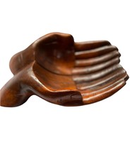 Large Wood Carved Hand Bowl - £32.04 GBP
