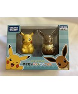 TAKARA TOMY Pokemon Roly-poly toy Okiagari Koboshi Pikachu Eevee Set - $49.95