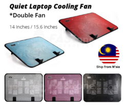 Laptop Cooling Pad / Cooler with USB and Dual Fans - 14&quot; or 15.6&quot; - £29.63 GBP+