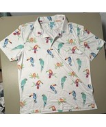 Chubbies Polo Shirt Men’s XL White With Tropical Birds - $37.62