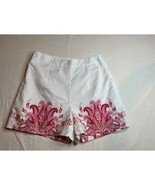 Shein Shorts Womens Medium White Pink Barbiecore Dressy Casual Summer Y2k  - $9.50