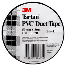 3M Tartan Duct Tape 50mmx30m (Black) - £18.21 GBP