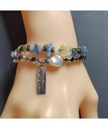  Mix Colors Kunzite Bracelet | Uneven Beads Double-Layer Silver Accent S... - $114.46