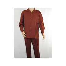 Men MONTIQUE 2pc Set Walking Leisure suit Long Sleeve Set 1641 Cognac Brown image 3