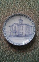 005 Neat 4 3/4&quot; Blue Plate Dish School Court House - £6.27 GBP