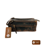 Handmade Brown Leather Toiletry Bag – Premium Dopp Kit, Grooming Organizer - $121.66 CAD