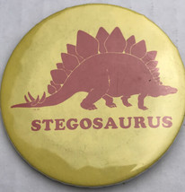 Stegosaurus Dinosaur Pin Button Pinback 80s Vintage 1980s - £10.18 GBP