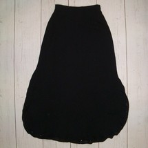 St. John Evening Long Black Layered Skirt Paillettes Side Pleats 2 - £116.33 GBP