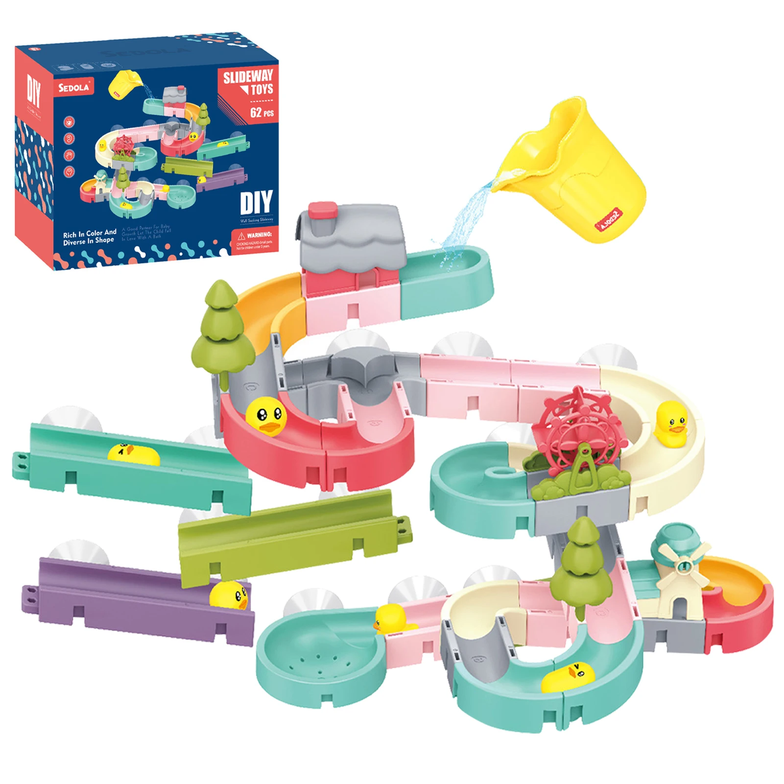 Baby Bath Toys DIY Assembling Track Bathroom Bathtub Kids Play Water Toy Set - £52.75 GBP+