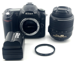 Nikon D50 Digital SLR Camera with AF S DX Nikkor 18-55mm VR Lens Kit - £100.68 GBP