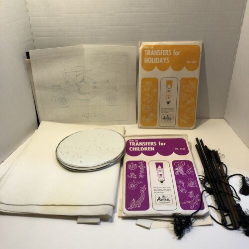 Artex Paint Embroidery Lot Accessories Pellon Iron-on Transfers Dowels - $19.79