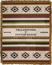 Yellowstone - Montana Tribal Northwest Woven Jacquard Throw Blanket, 46&quot; X 60&quot;. - £56.74 GBP
