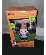 Halloween Disney 4.5 ft Minnie Mouse Witch Outfit Airblown Inflatable Ne... - $34.99