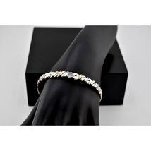 Vintage 925 Sterling Silver Engraved Bangle Bracelet - $44.40