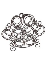 Heavy Iron Wine Rack W/Swirl Design Holds 8 Bottles 22.5&quot; x 20&quot; 13 Lbs. ... - £73.52 GBP