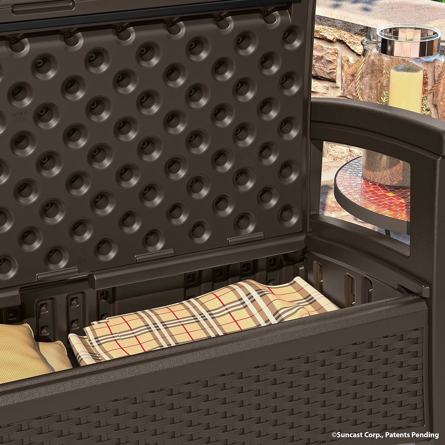 Suncast elements offers loveseat with storage