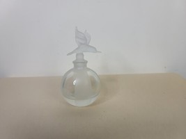Frosted Glass Hummingbird Perfume Bottle 4.75&quot;  - £19.71 GBP