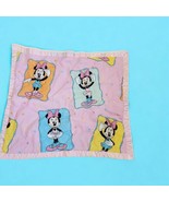 Vintage  Minnie Mouse Quilt Baby Blanket Comforter Pink Satin Trim Disne... - £59.49 GBP