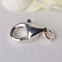 Solid 925 Sterling Silver Lobster Claw Clasp with Open Jump Ring (8-16mm) - $1.50+