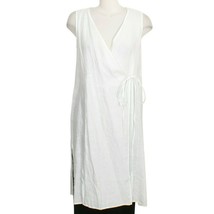 Eileen Fisher White Handkerchief Linen Wrap Tunic Top Vest Layering Dress Xs - £86.49 GBP