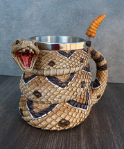 Ferocious Rattlesnake Serpent Snake With Venomous Fangs Drinkware Coffee... - $39.99