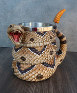 Ferocious Rattlesnake Serpent Snake With Venomous Fangs Drinkware Coffee... - £32.06 GBP