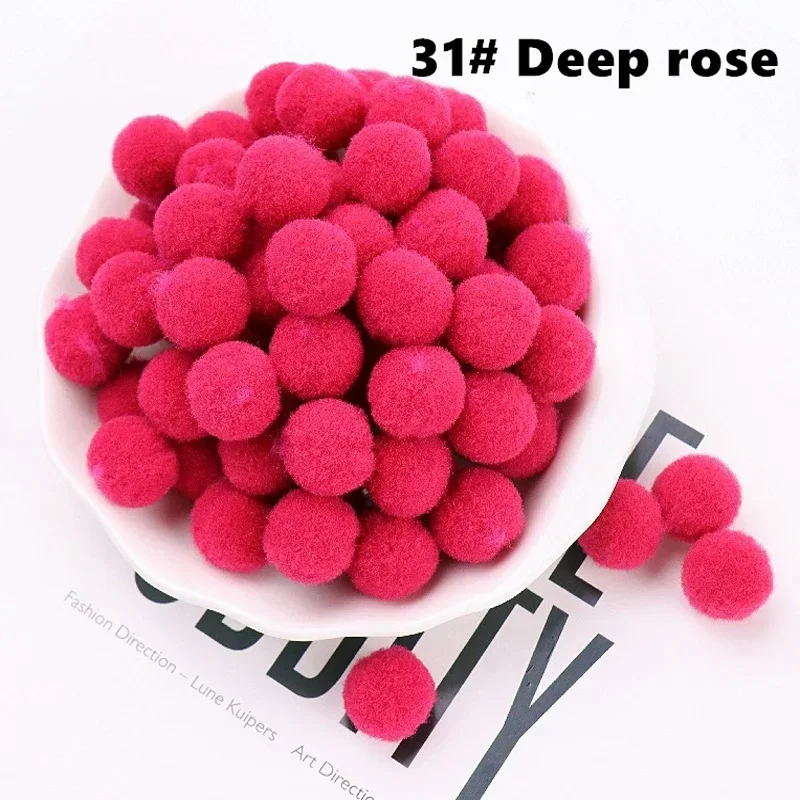 Mini Fluffy Soft Pom Poms Pompoms BallHandmade Craft -10mm 200pcs 31 dee... - $2.02