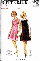 Misses' Jumper & Blouse Vintage 1960's Butterick Pattern 4109 Size 14 UNCUT - $12.00