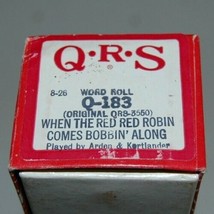 QRS Player Piano Word Roll Q-183 When The Red Robin Comes Bobbin Along A... - $29.99