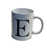 Royal Norfolk White Ceramic Personalized Letter E Coffee Mug 16 oz - €25,39 EUR