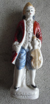 Vintage Japan Porcelain Bisque Colonial Man with Violin Figurine 5&quot; Tall - £14.01 GBP