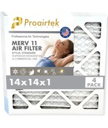 Proairtek AF14141M11SWH Model MERV11 14x14x1 Air Filters (Pack of 4) - £20.39 GBP