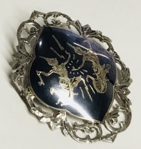 Mekkala Goddess of Lightning made in Siam, Vtg1940s, Sterling Silver Brooch - £30.00 GBP