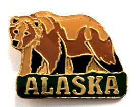 Alaska Grizzly Brown Bear Pin Souvenir Enamel Wildlife Animal Travel Col... - $9.99