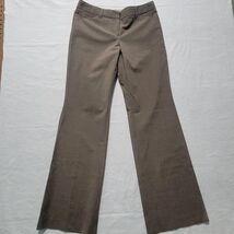 Express Design Studio Editor Flare Dress Pants Brown Taupe Womens Sz 8 L... - $22.76