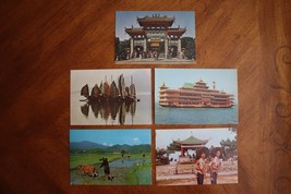 Vtg Lot 5 Hong Kong Postcard Children Farmer Ching Chung Koon Chinese Ju... - $266.38 MXN