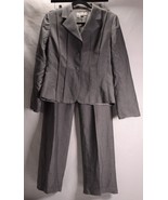 Tahari Womens Suit Jacket Pants Gray Pin Striped Two Piece 6 US - $108.66 CAD