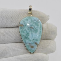 Natural Larimar Pendant, 925 Sterling Silver Pendant, Handmade Jewelry RJ453 - £16.18 GBP