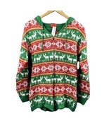 Christmas ROMPER Sweater Women Small Red Green Reindeer Snowflake Party NWT - $41.49