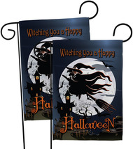 Happy Witching You Garden Flags Pack Halloween 13 X18.5 Double-Sided House Banne - £22.97 GBP