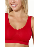 Rhonda Shear Original Ahh Bras S (Chest/Petite) Cherry Red Seamless Wire... - $9.89