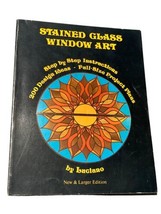 1976 Stained Glass Window Art By Luciano  Vintage Pattern Book ~ 200 Design Idea - £13.36 GBP