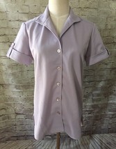 Vintage Donnkenny Lavender Women&#39;s Short Sleeve Blouse Size 7/8 NEW - £22.73 GBP