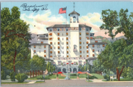 Front Vista of The Broadmoor Hotel Colorado Springs Colorado Postcard - £11.57 GBP