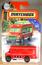 2019 Matchbox 87/100 MBX Service 9/20 MBX CHOW WAGON Red w/ Dark Ring Flower Sp - £6.88 GBP