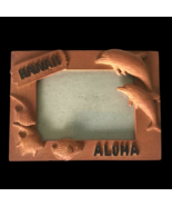 3D Picture Frame Hawaii Dolphins Resin 3.5 x 5&quot; Photo Sea Life Marine Tr... - $26.73 CAD