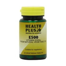 Health Plus E500 Vitamin E Supplement - 30 Tablets  - $17.00