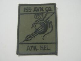 ARMY 155th AVIATION COMPANY ATTACK HELICOPTER PATCH SUBDUED VIETNAM MADE - $7.80